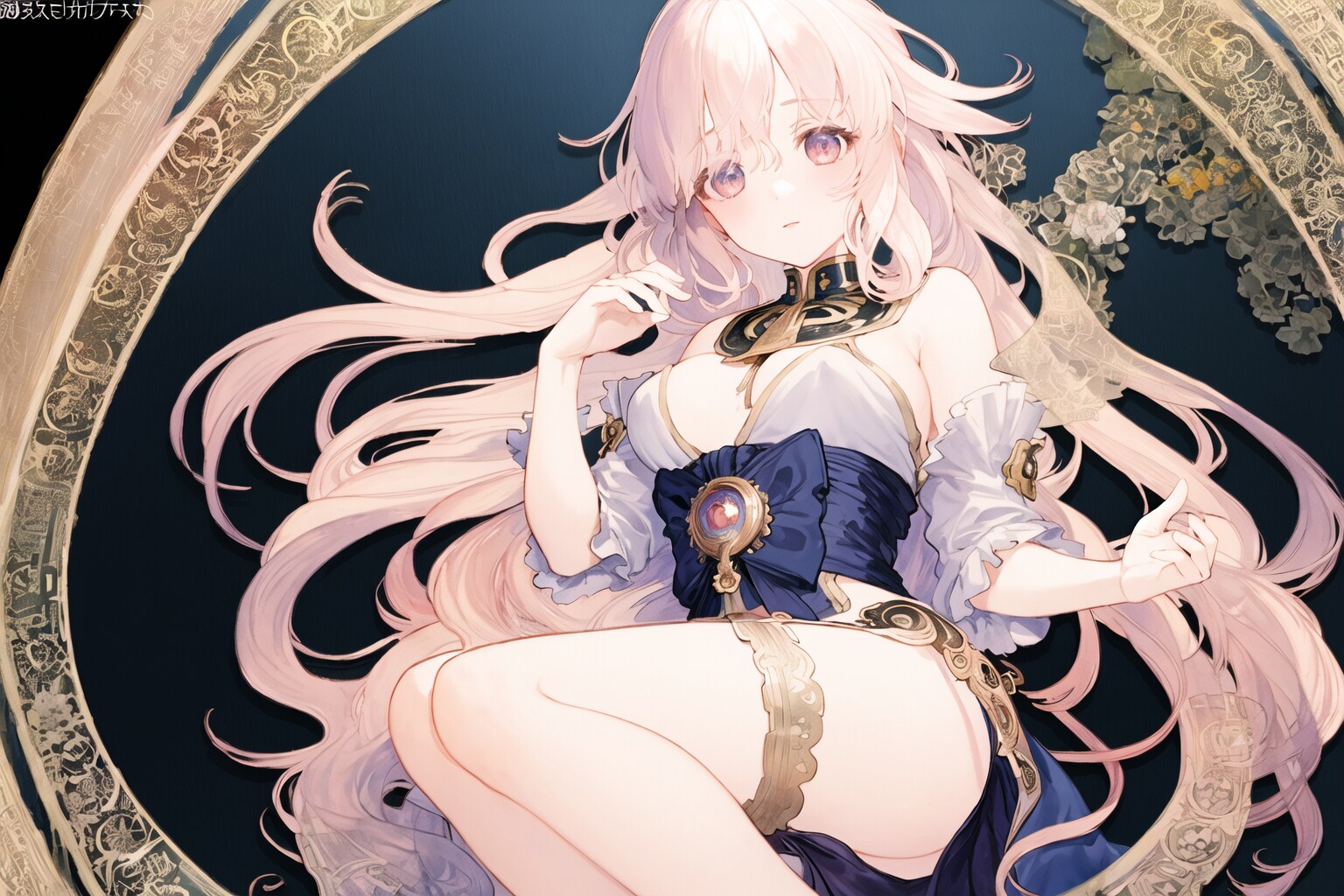 ブックカバーアート風なエルフさん