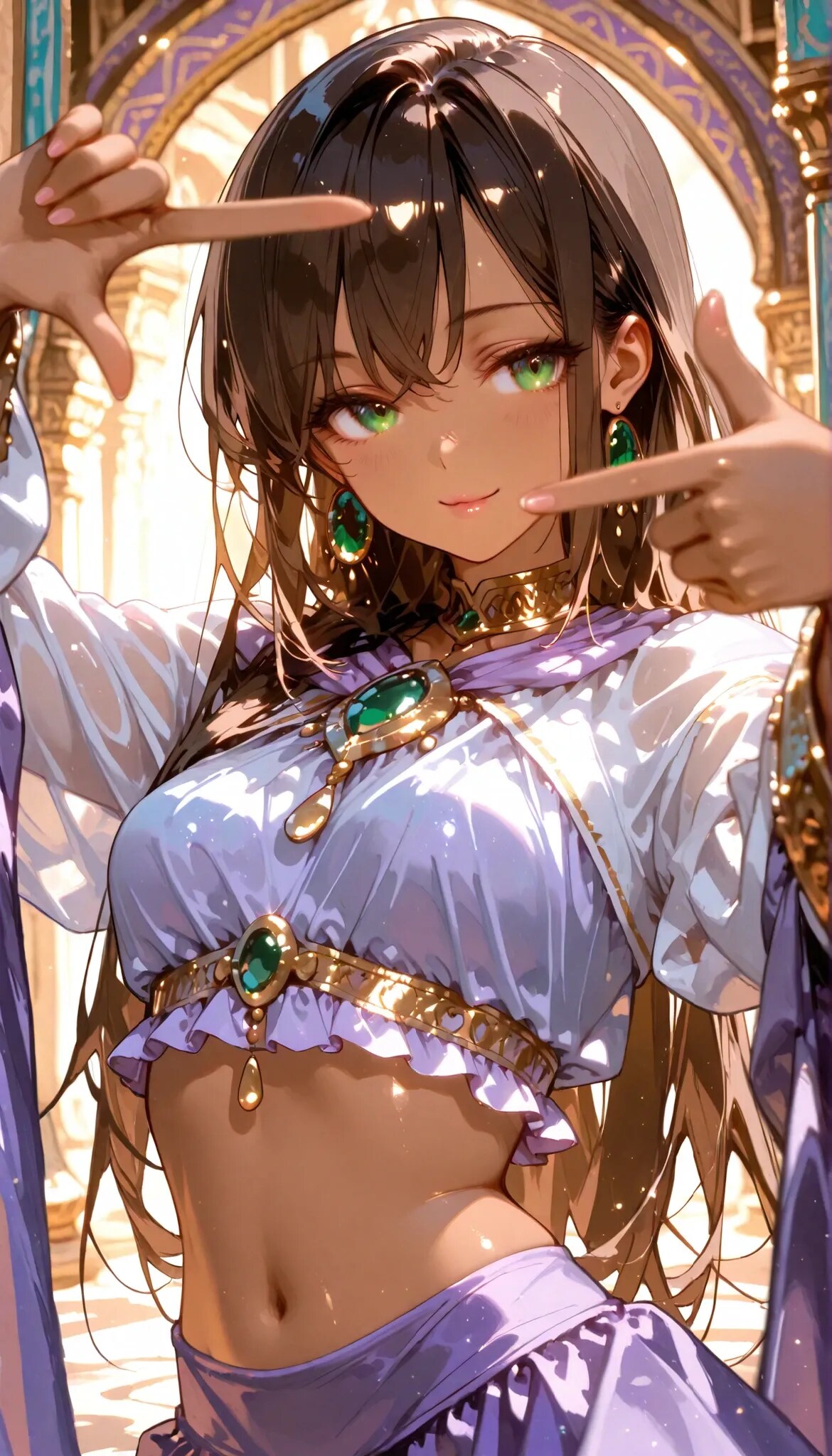 今日も「指フレーム」に挑戦 | の人気AIイラスト・グラビア