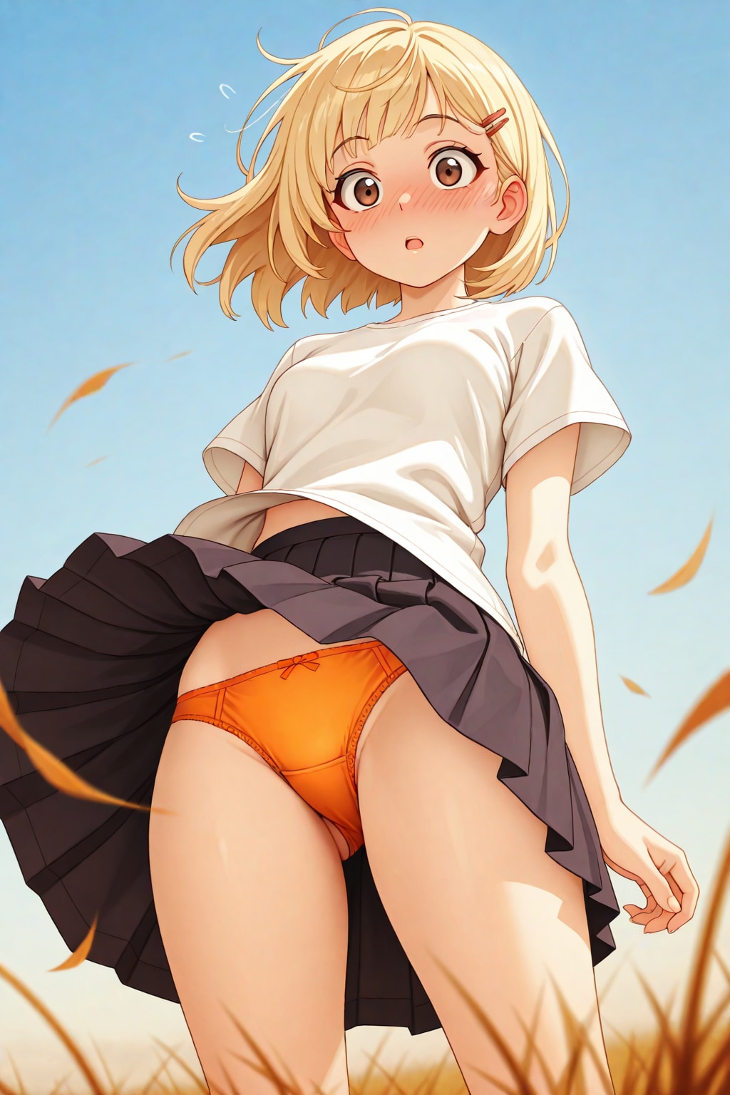 推し活ちゃん　下から強風