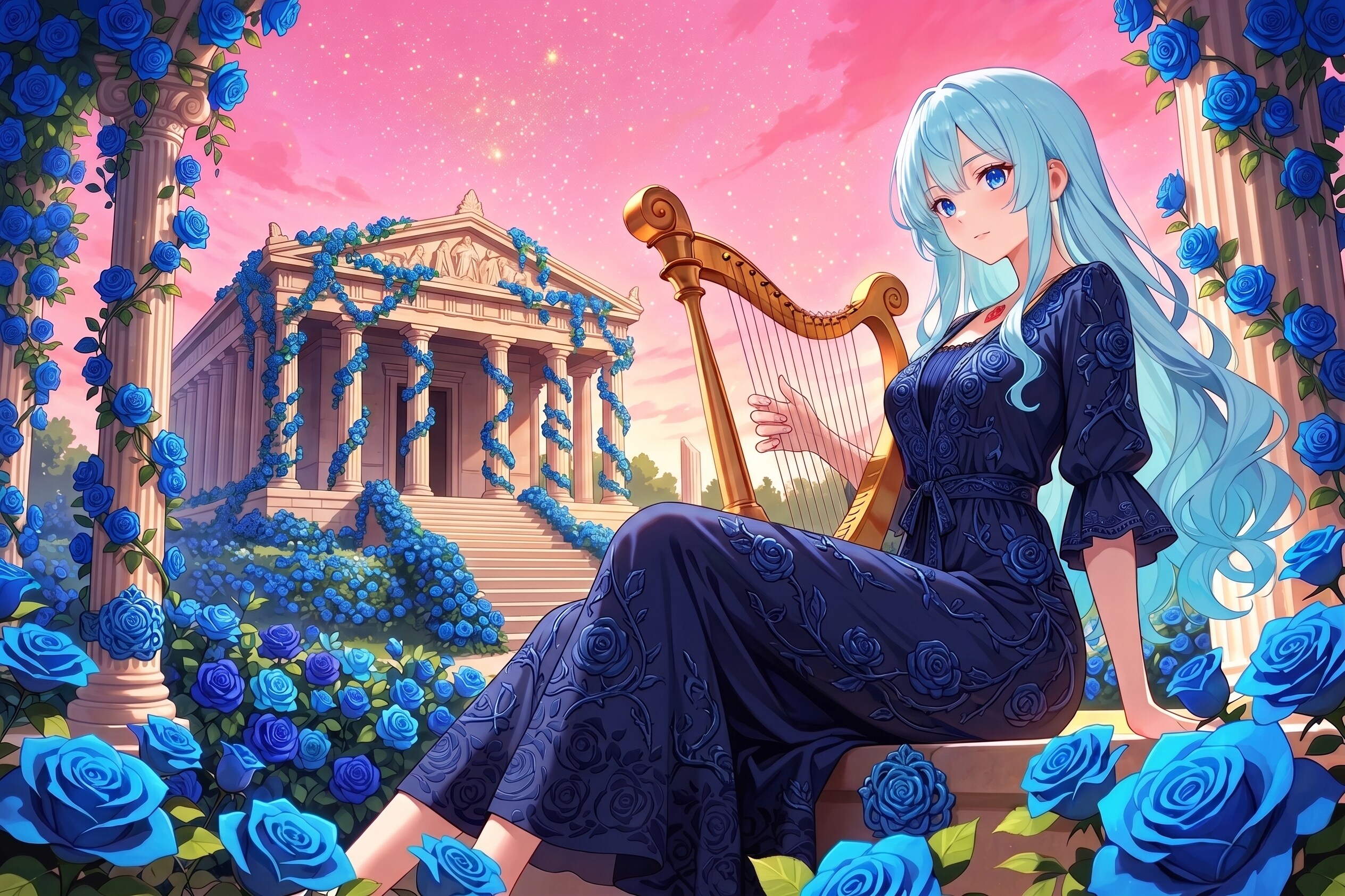 青い薔薇の神殿