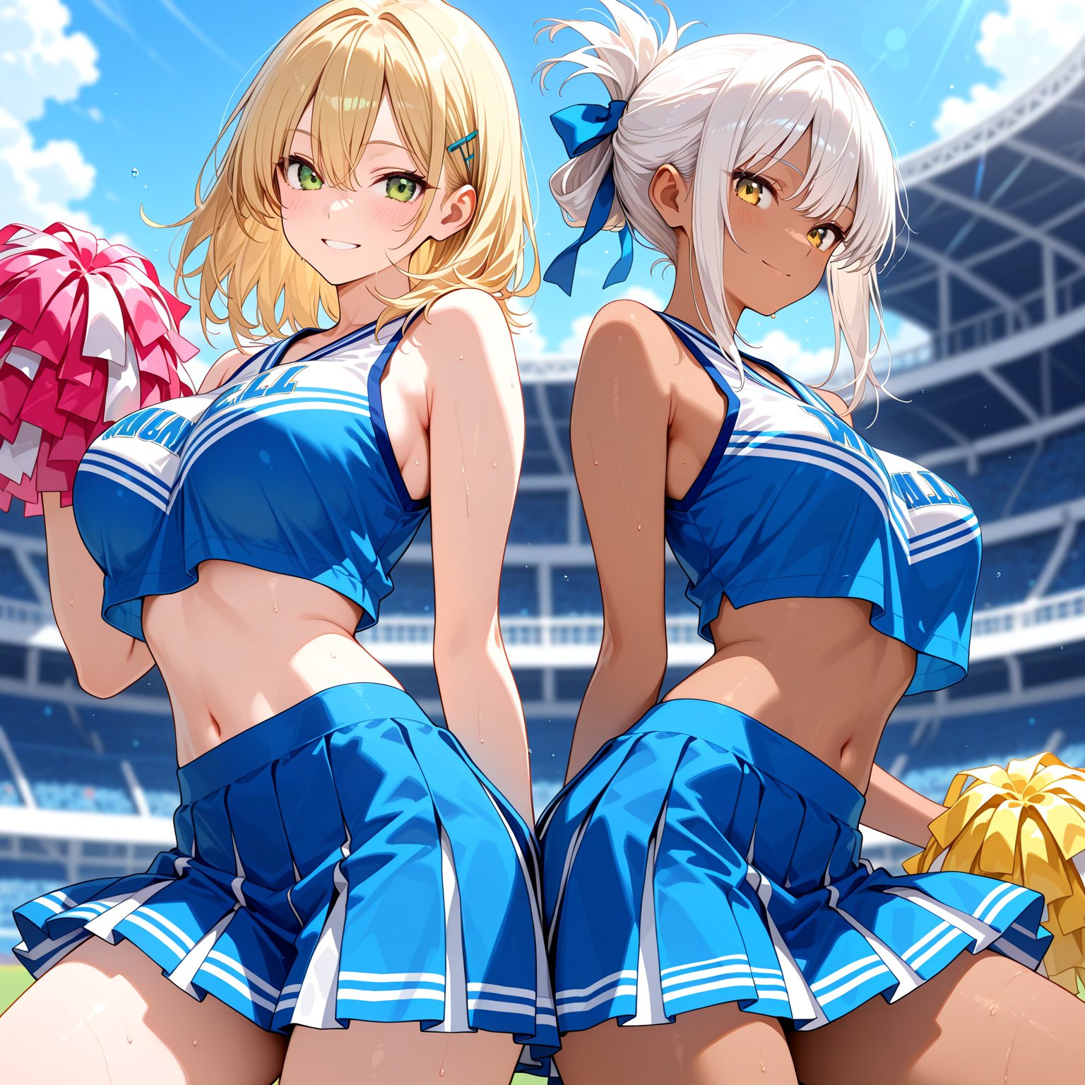 (髪が)金さん銀さんコンビ