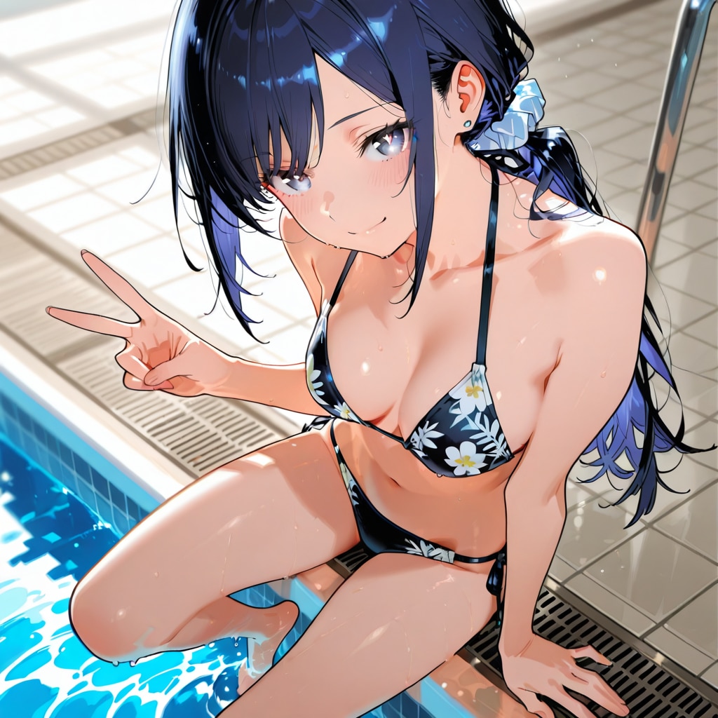プールサイドの七瀬　257