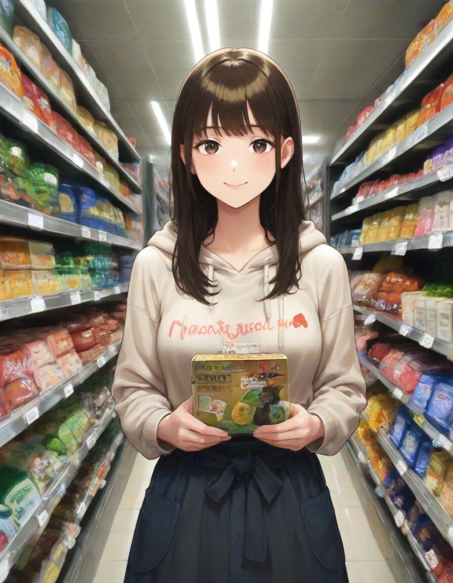 スーパーで | の人気AIイラスト・グラビア