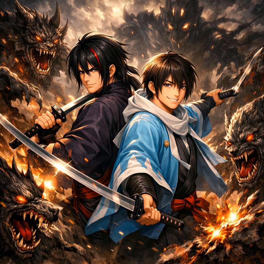 「長州の風雲児と共闘とは…頼もしくもあるが複雑です！」「よもや新選組の天才に背中を預ける日が来ようとはなぁ！！」