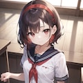 セーラー服とカチューシャ 2枚目