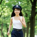 リアルかっこかわいい婦警の公園ランニング 8枚目