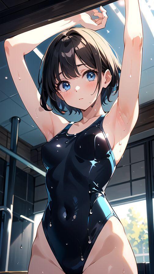 スクール水着の女の子