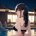 ナイトプールビキニガール 4枚目