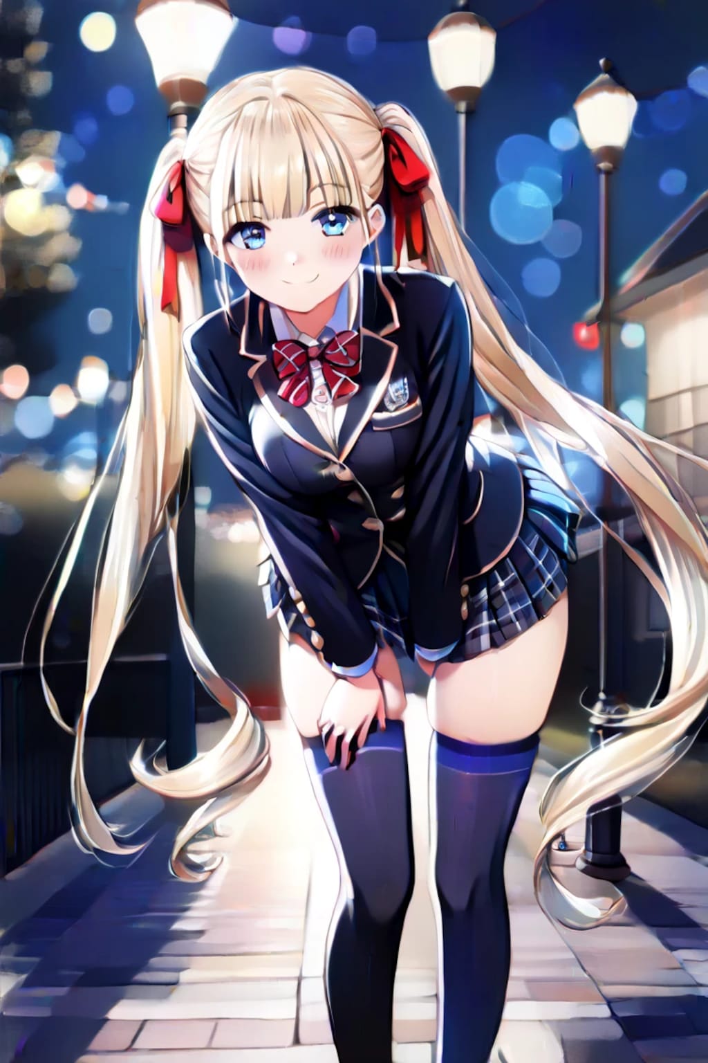ふ、ふん…夜に制服のままリボン直してるだけなんだから！
