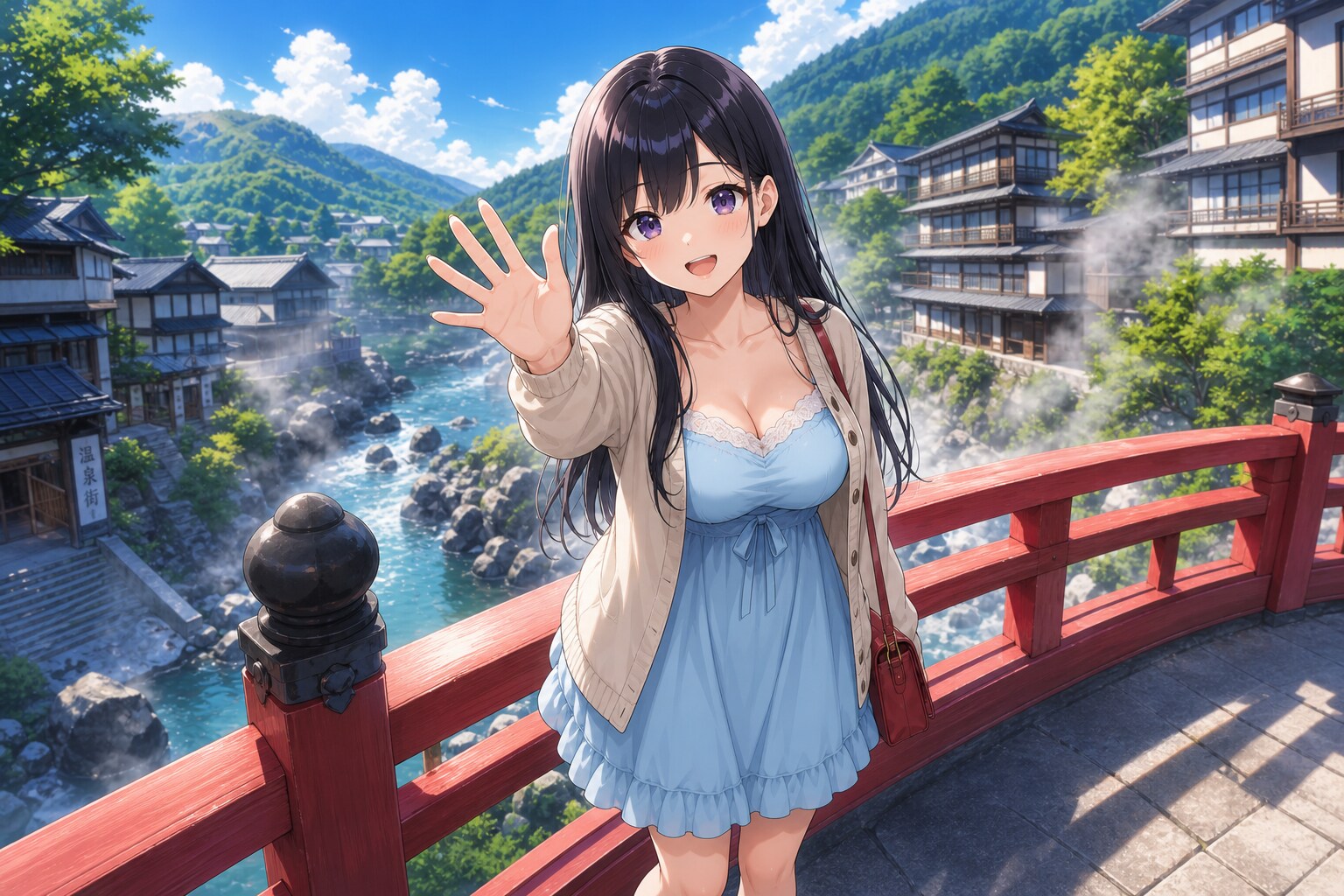 温泉街デート美月ちゃん