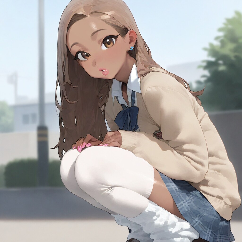 膝をいわしてるっぽいギャル