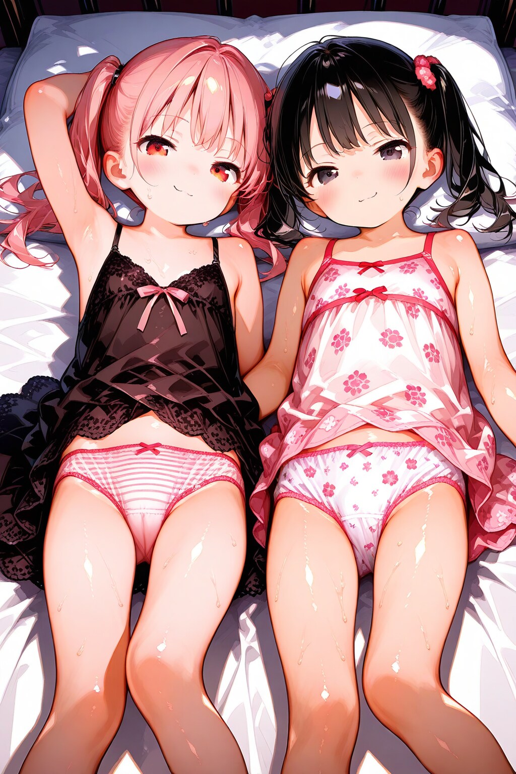 ベッドの上で