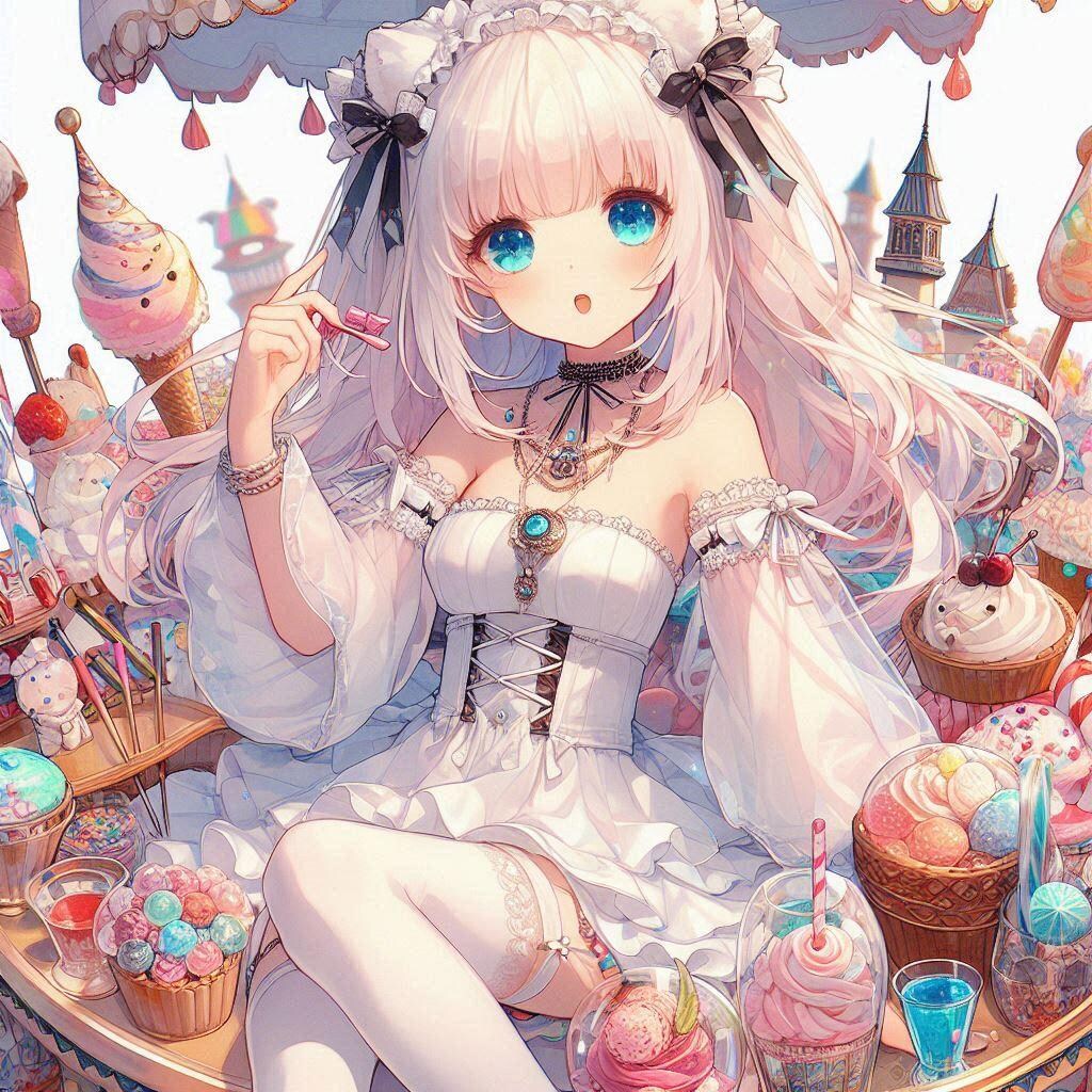 白髪の可愛い女の子【233】