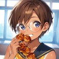 文化祭でたこ焼きを満喫中の眼鏡っ娘 6枚目