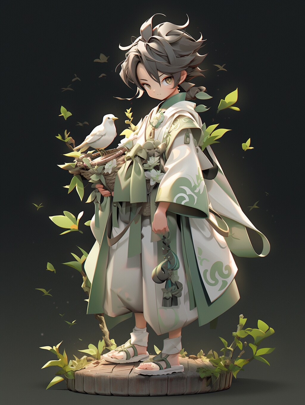 森にいく少年
