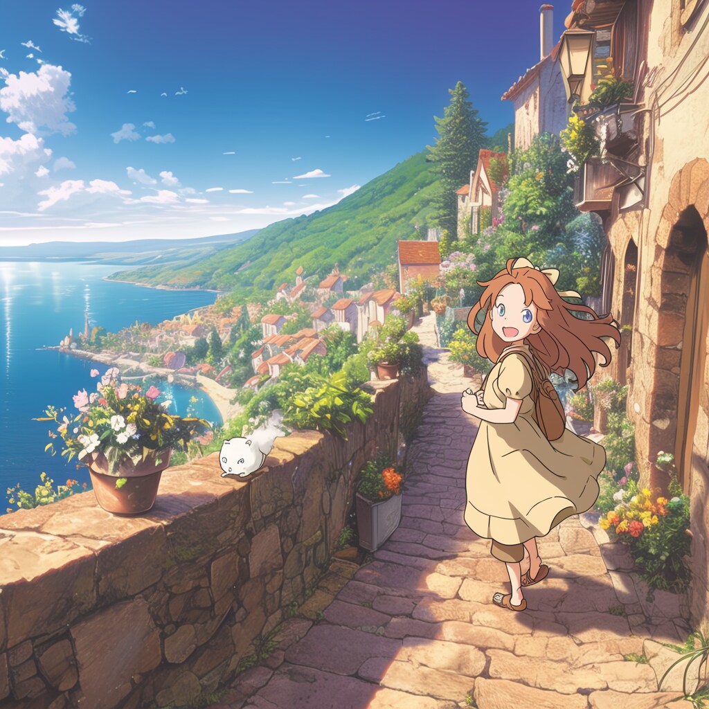 イタリアの街と女の子 Italian Towns and Girls