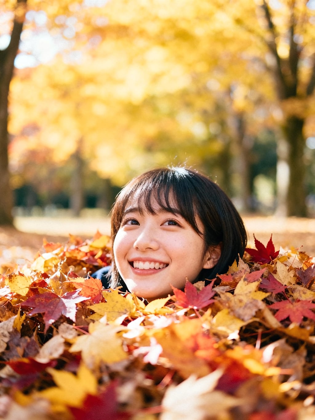 Autumn Leaves Innocent Smile