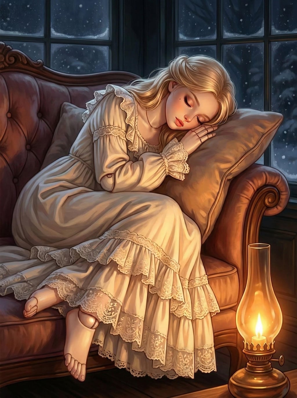 【真冬の夜想曲】蒼き晩酌と、琥珀の微睡み - Renata & Vesper