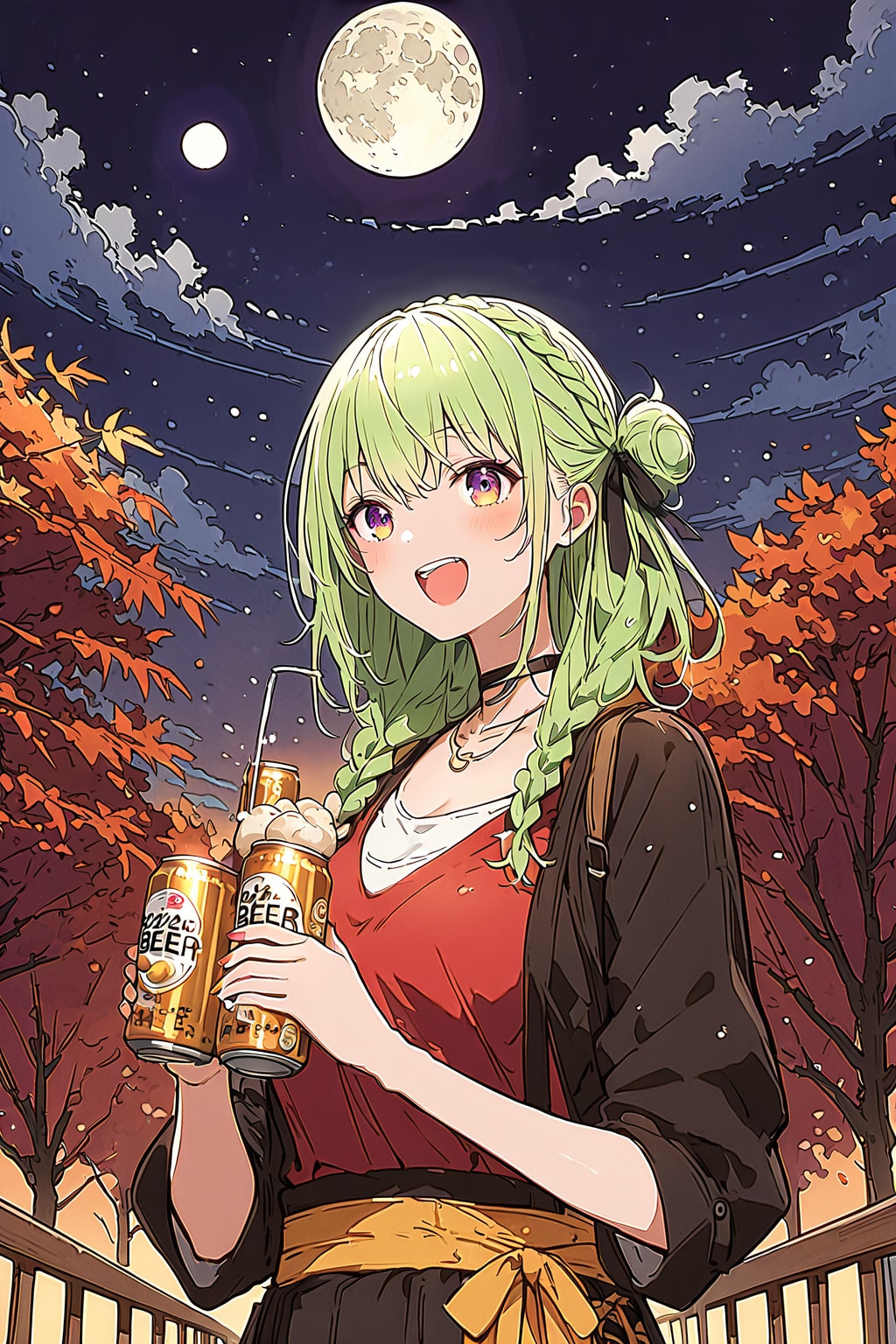 No.7　月見酒1 | の人気AIイラスト・グラビア