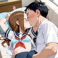 不本意キスされて感じる高木さん 6枚目