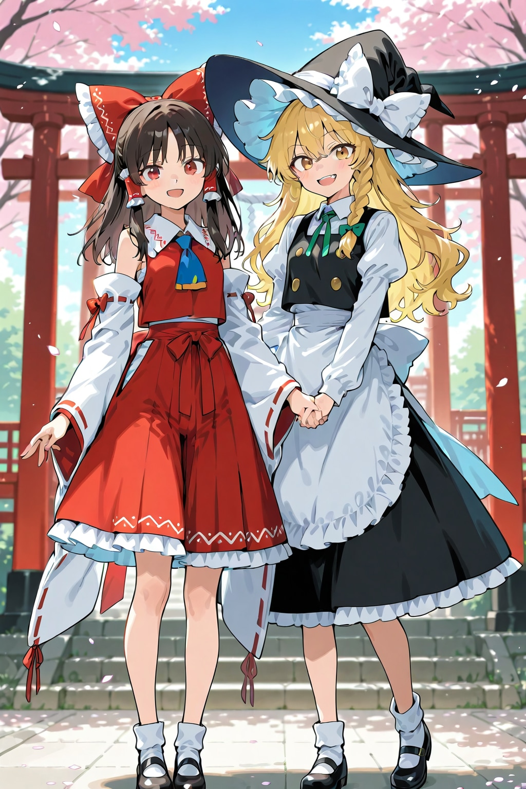 花見をするなら博麗神社！ | の人気AIイラスト・グラビア