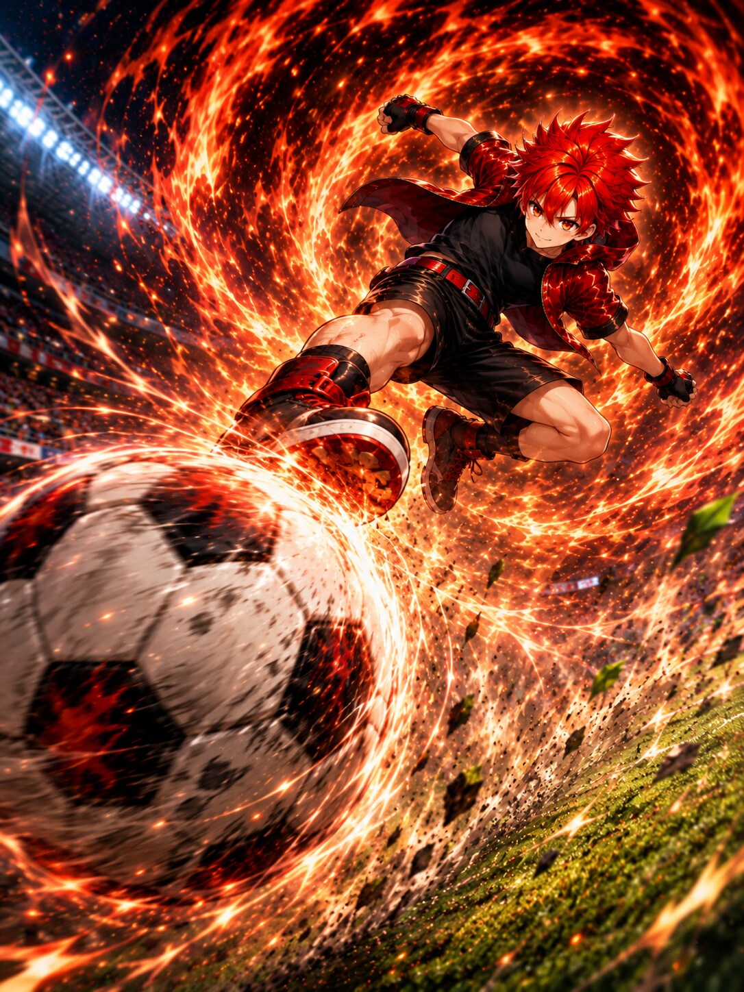 燃えるサッカー