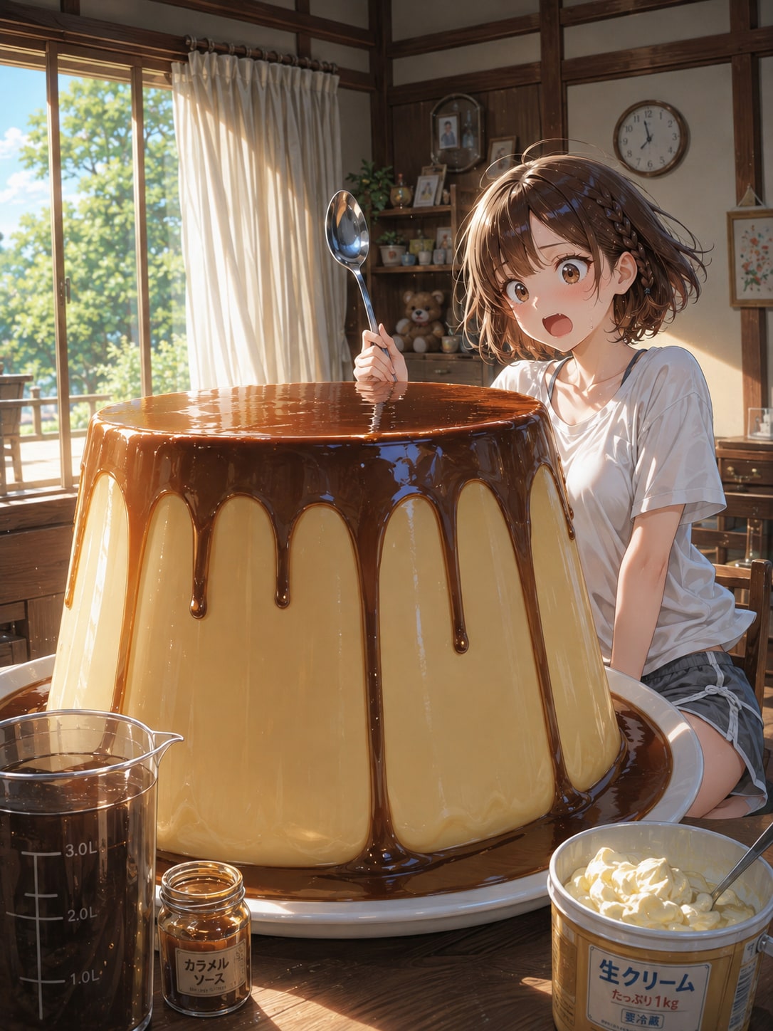 プリンがでかい | の人気AIイラスト・グラビア