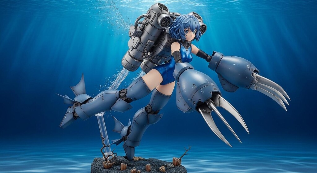 水陸両用メカ娘ちゃんの美少女プラモデル♪＆ホビーを作るホビー♪