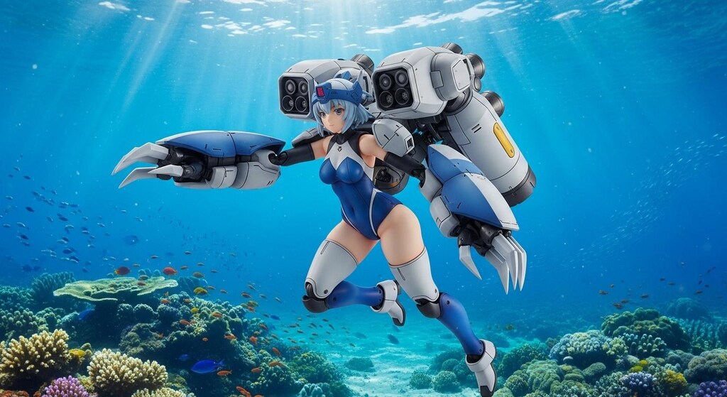 水陸両用メカ娘ちゃんの美少女プラモデル♪＆ホビーを作るホビー♪