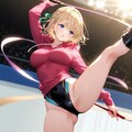 金髪ショート新体操美少女 4枚目