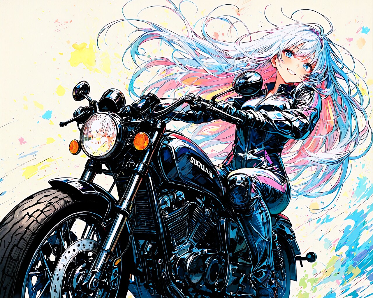 SUZUKIのバイクに乗っていました