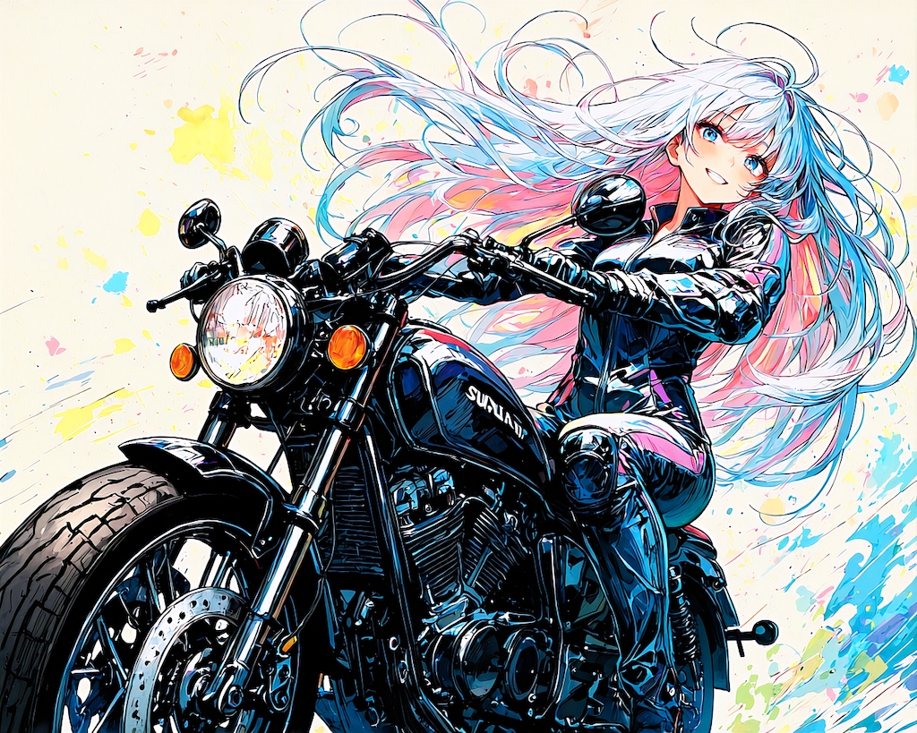 SUZUKIのバイクに乗っていました