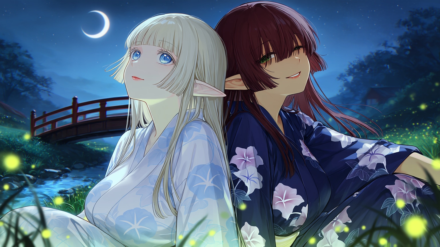小さな光、静かな夜。