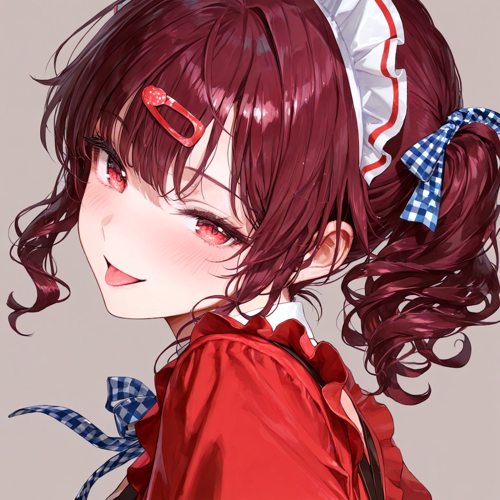 いたずらテレ顔のリボンちゃん