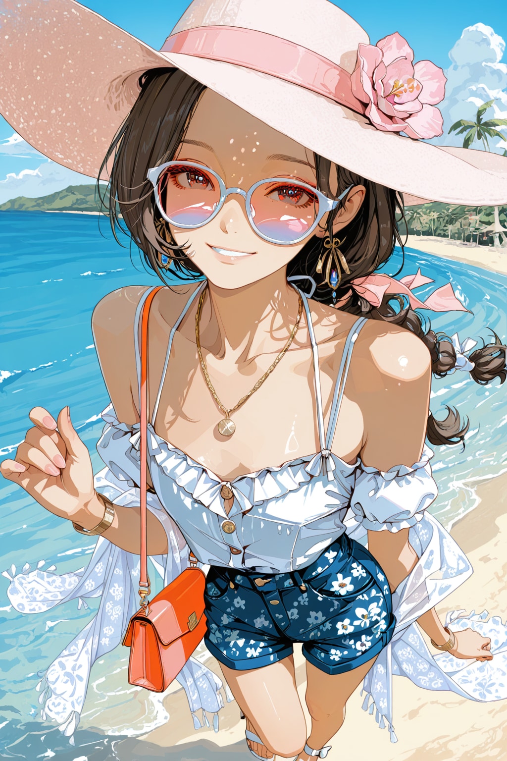 リゾートなパンツスタイル