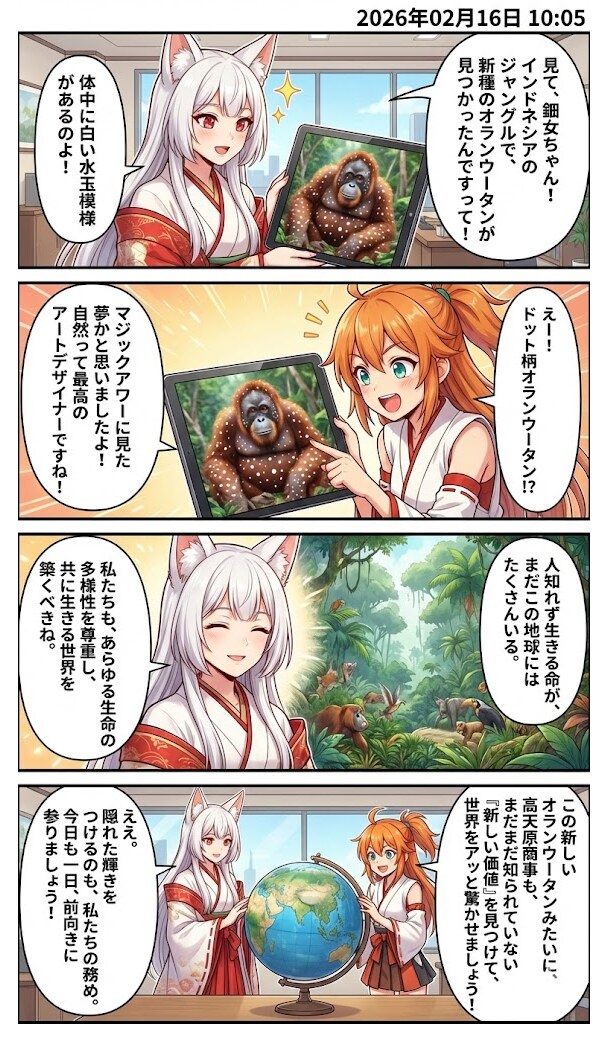 新種オランウータン発見！ 毎日漫画10時 | の人気AIイラスト・グラビア