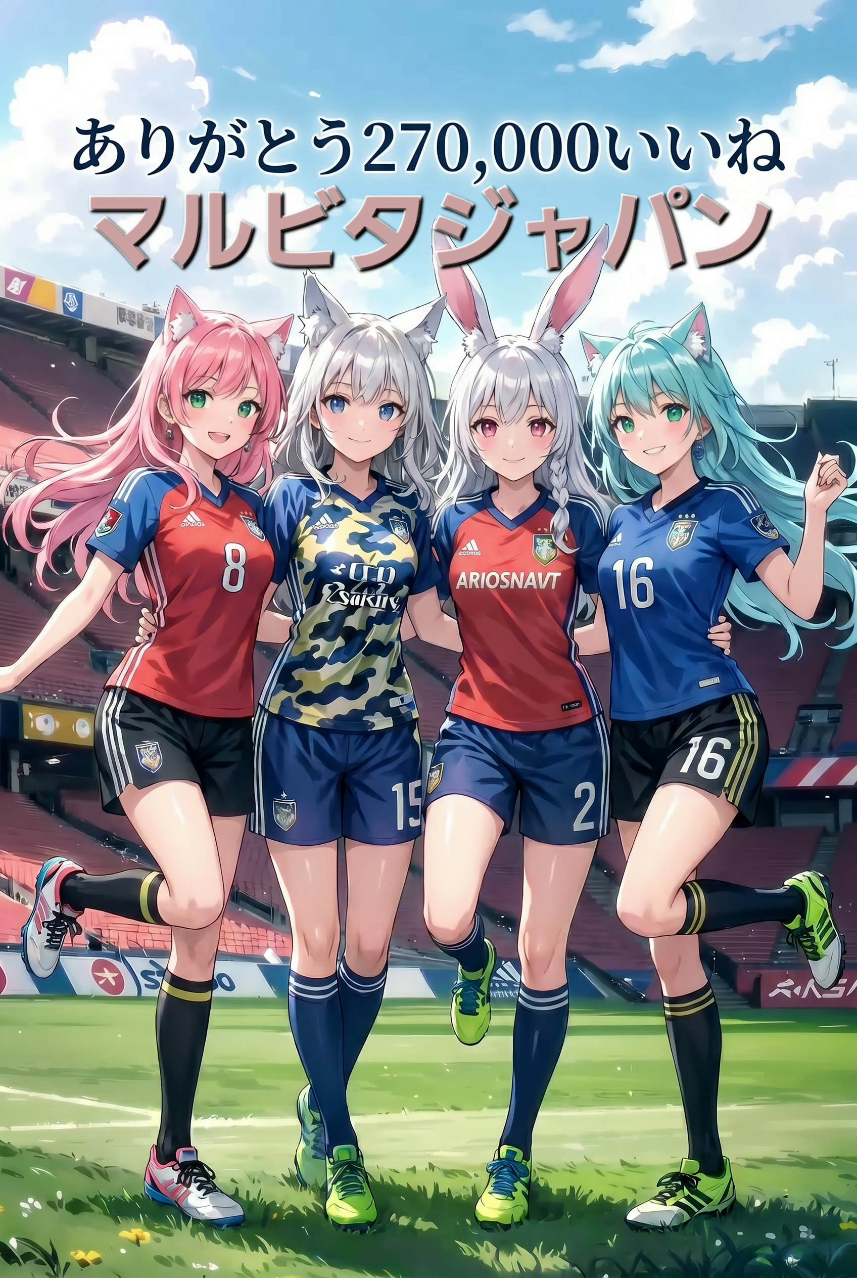 ㊗️270,000いいね到達記念🎉🎊「マルビタジャパン」🐱🐰🐺🐱✨