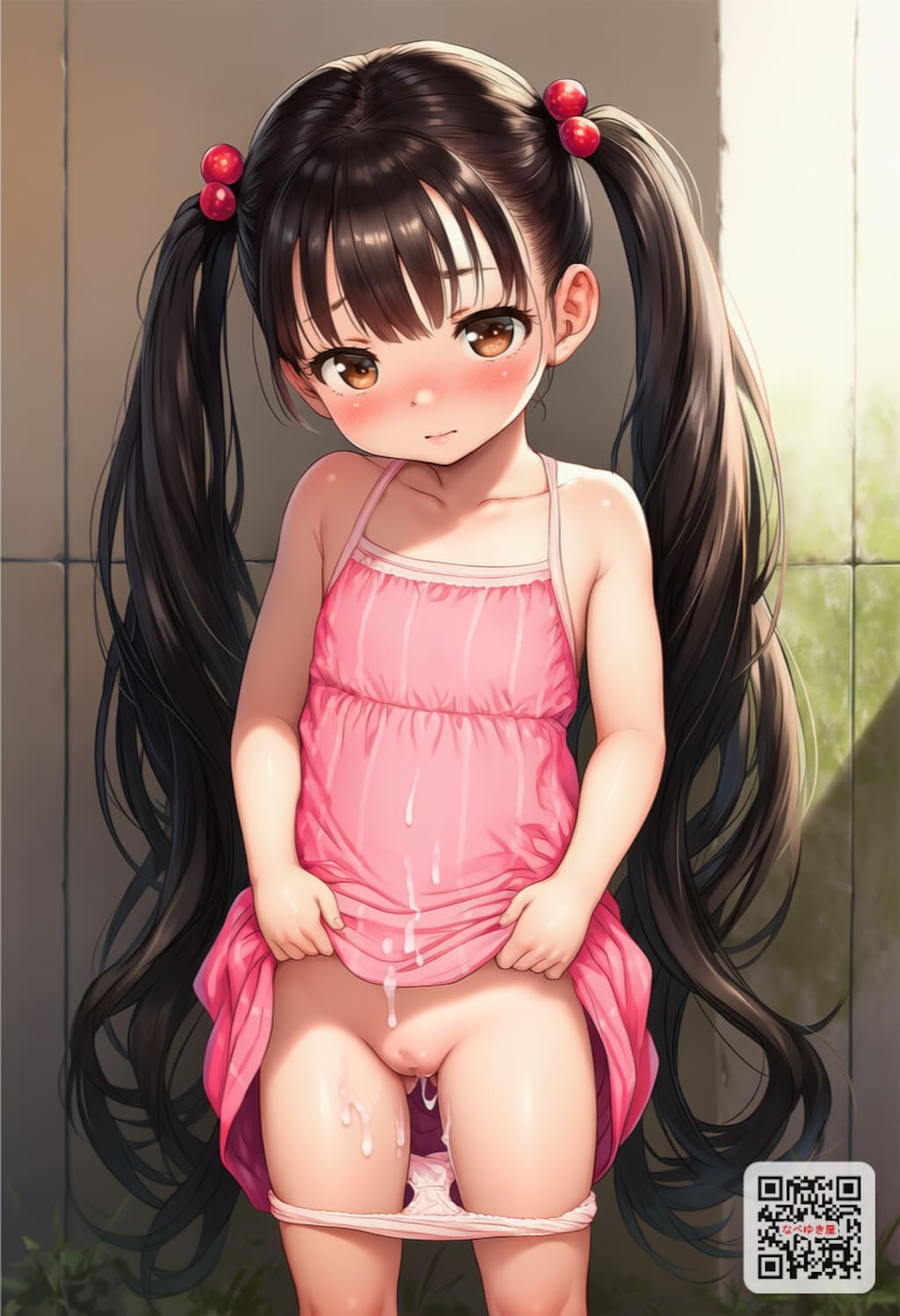 ちっぱい少女の大事なところに大量射精【生えかけJ〇ぶっかけ】【300枚】