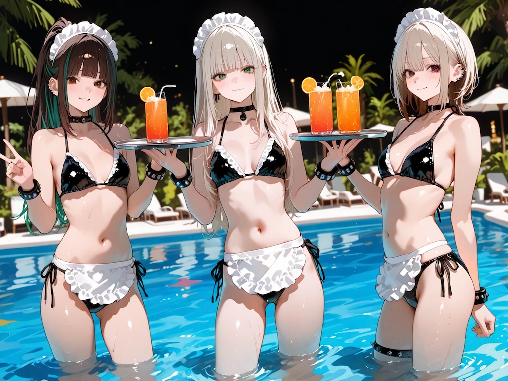 リゾートプールでバイトするウチの子