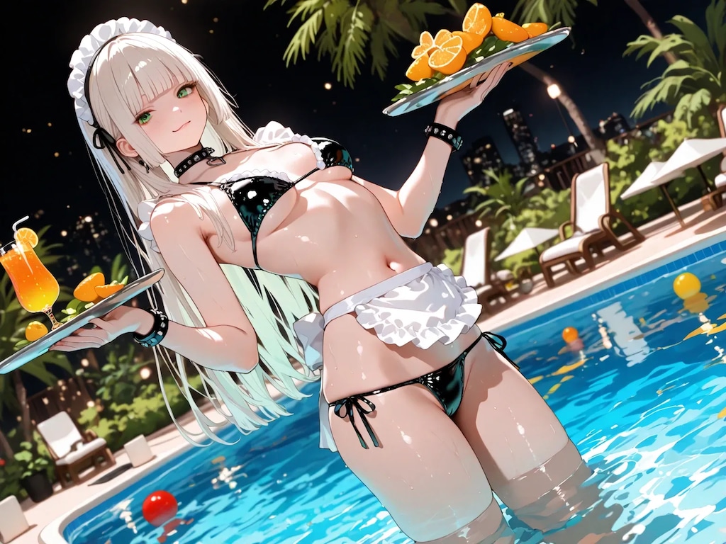 リゾートプールでバイトするウチの子