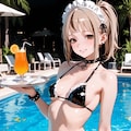 リゾートプールでバイトするウチの子 7枚目