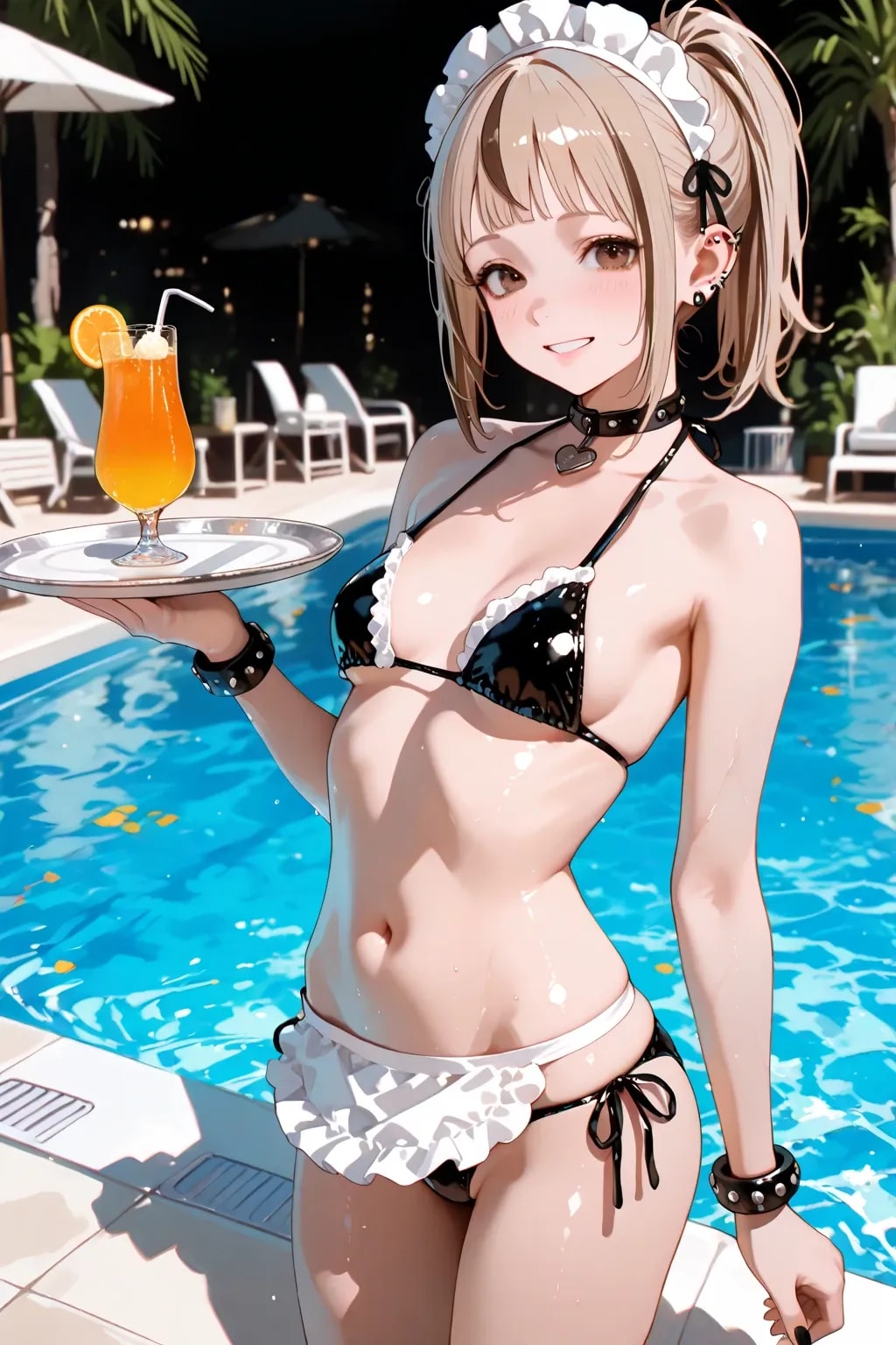 リゾートプールでバイトするウチの子