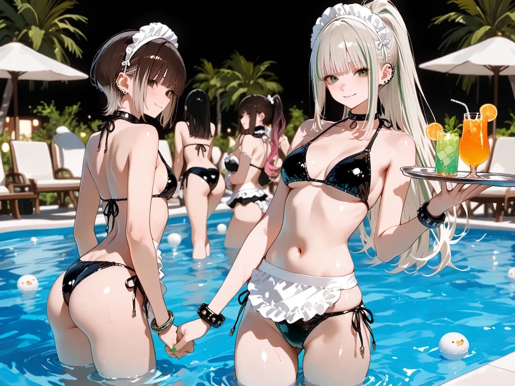 リゾートプールでバイトするウチの子