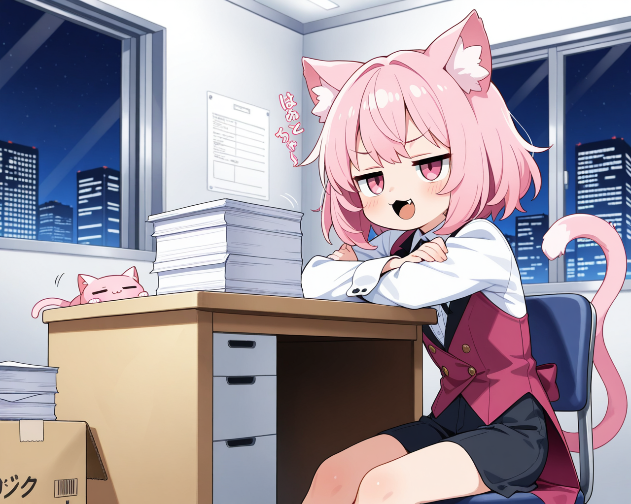 ねこちゃんの仕事部屋！！ | の人気AIイラスト・グラビア