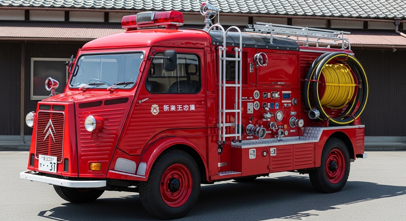 シトロエンバン消防車 | の人気AIイラスト・グラビア