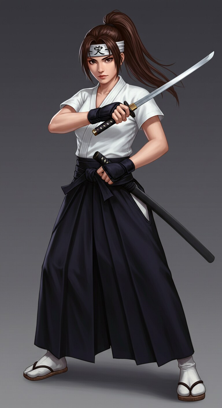 和装武闘派女探偵　（試作・ImageFX土産）