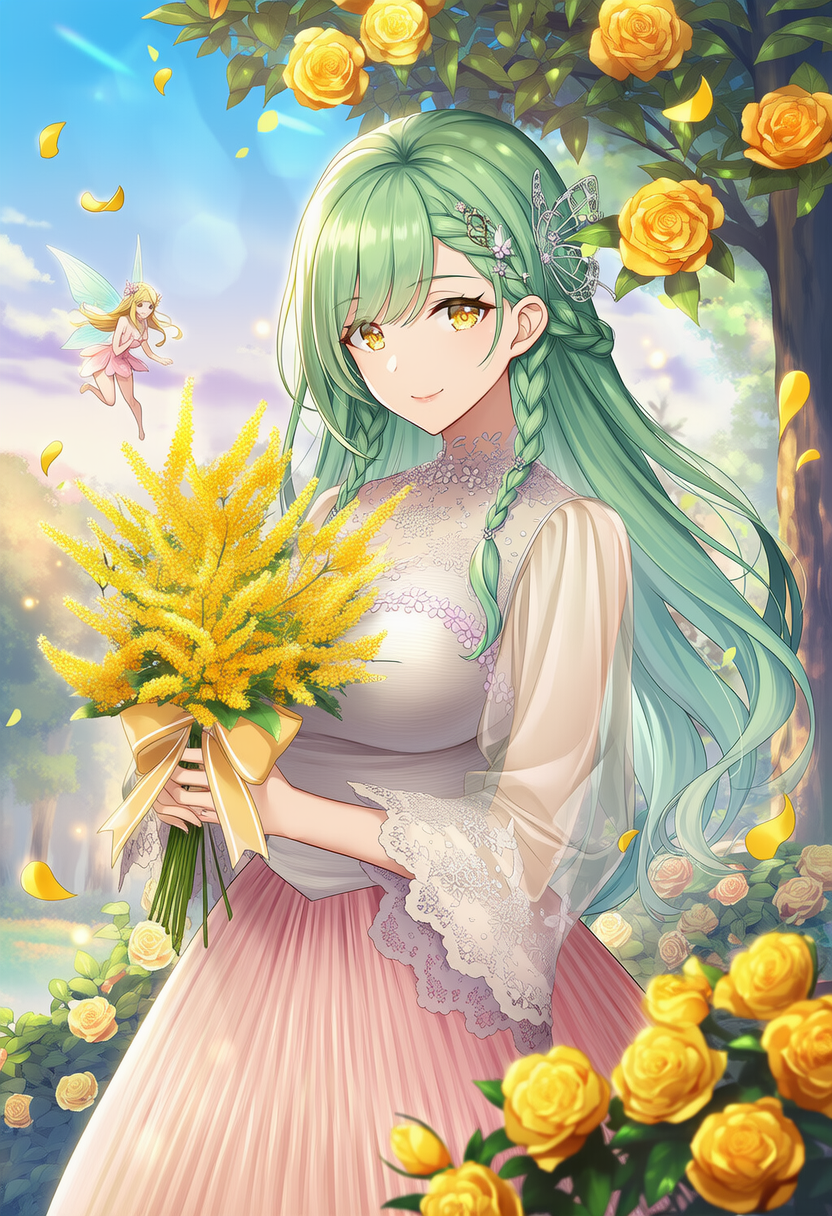 The Mimosa Fairy of Eternal Spring | の人気AIイラスト・グラビア