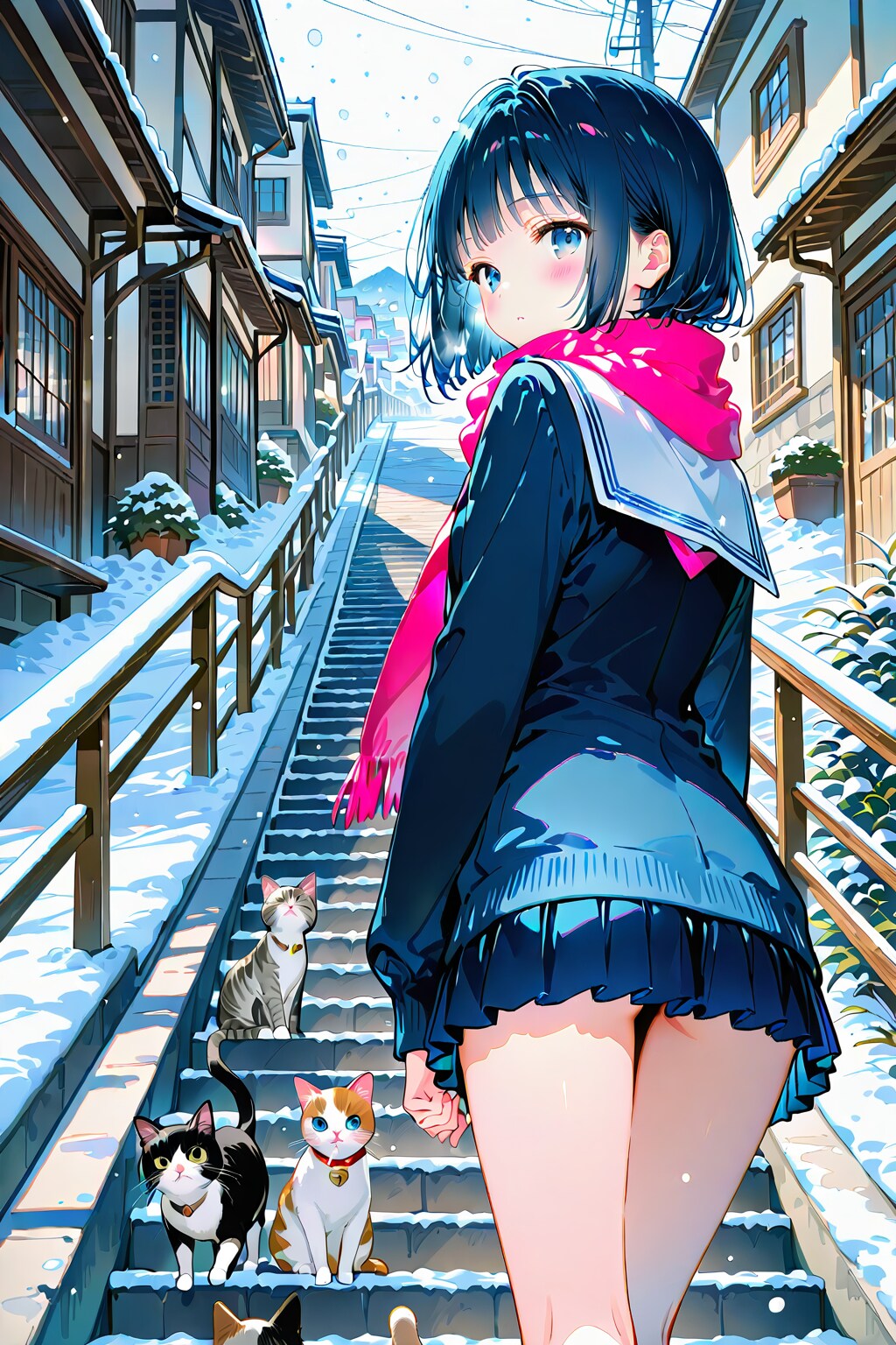 猫の細道(QILIN)(冬)(17) | の人気AIイラスト・グラビア