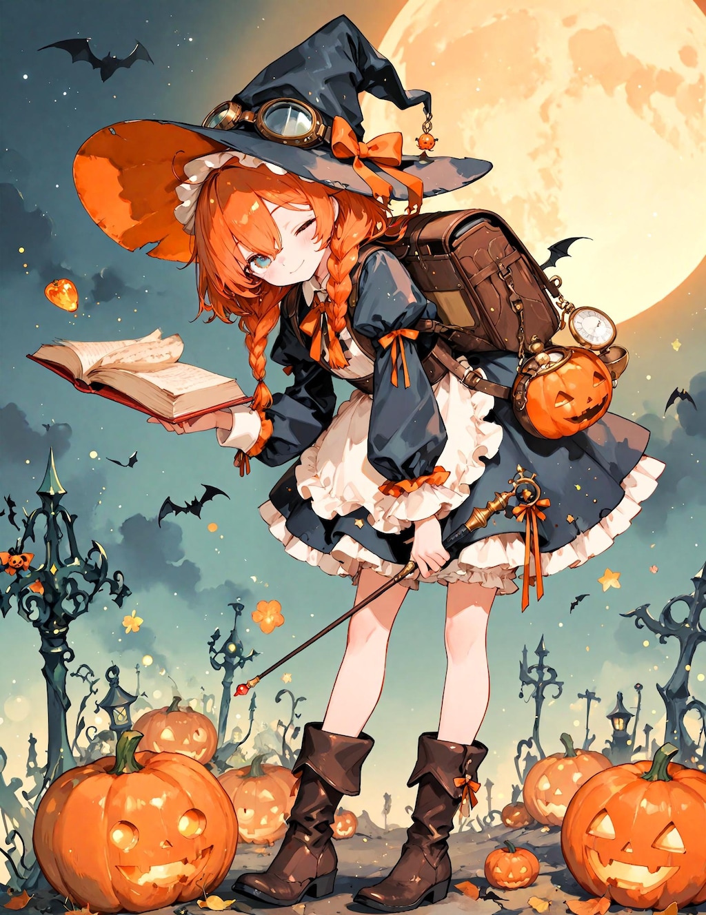 ハロウィンのウィッチ少女
