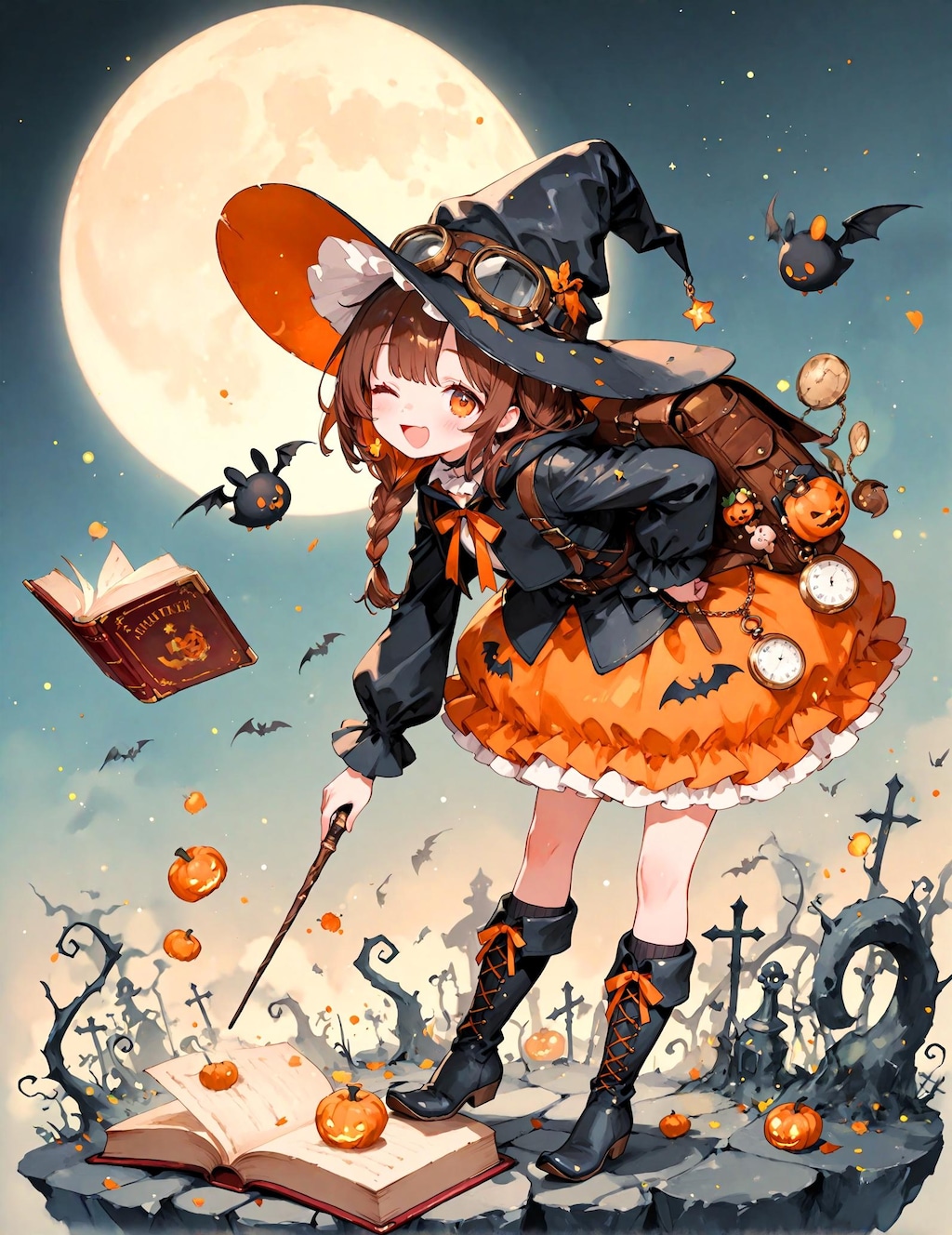 ハロウィンのウィッチ少女
